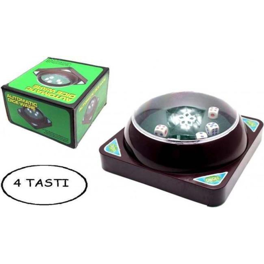 Set tira dadi da gioco automatico con 4 tasti dadi 6 facce in plastica casino