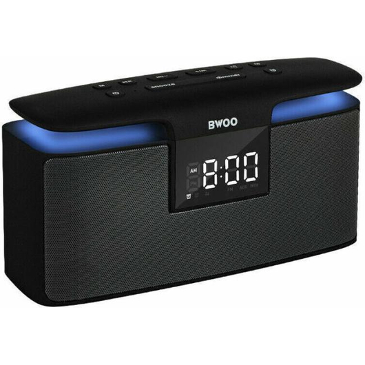 Cassa Speaker Altoparlante Bluetooth 5.0 Orologio Sveglia Digitale LED 12W BS64