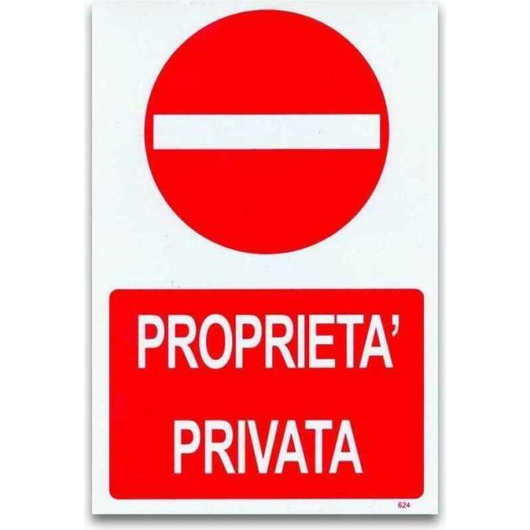 12x Cartello "Proprietà Privata" Plastificato PVC 20x30 cm Segnaletica Divieto