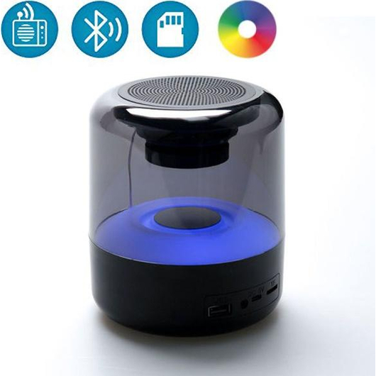 Mini Speaker Bluetooth Portatile Cassa Wireless con Led RGB AUX USB TF Card