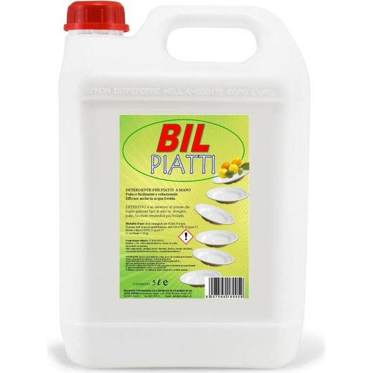 Detersivo per Piatti BIL 8 Lavaggio a mano Sgrassante professionale Tanica 5LT