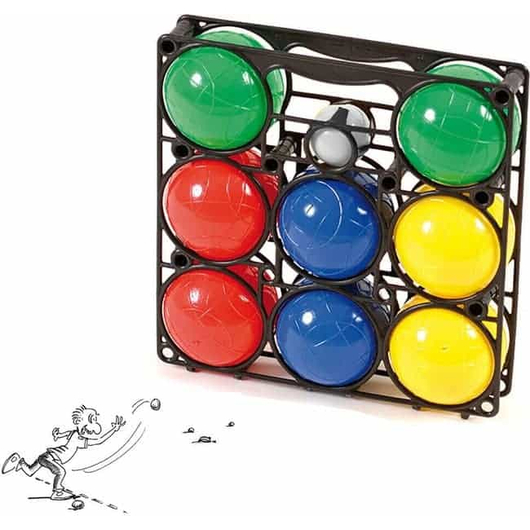 8 Bocce Piene + Valigetta Gioco Estate Spiaggia 8cm Boccino Sport Made in Italy