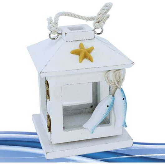 Lanterna Mare In Legno Decorazione Casa Ufficio Sea Style 12x9 cm Stile Marino