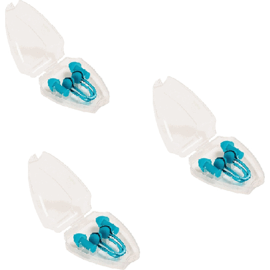 3x Kit Tappi Orecchie Clip Naso in Silicone Nuoto Piscina Stringinaso Mare