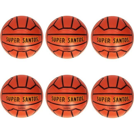 6x Pallone Mondo Super Santos 23cm Calcio Divertimento Bambini Leggero BIO