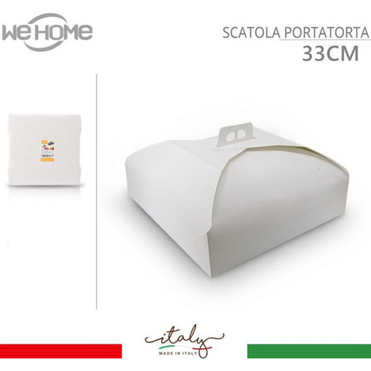 10x Scatole Porta Torte in Cartone Economiche Quadrate Bianco Varie Misure...