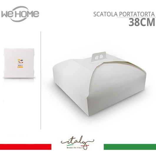 10x Scatole Porta Torte in Cartone Economiche Quadrate Bianco Varie Misure...