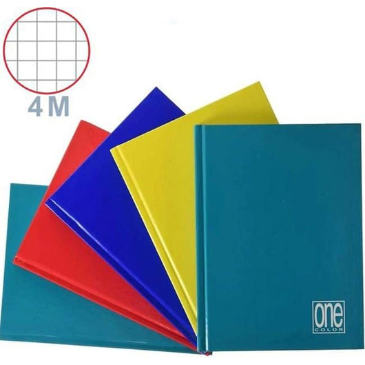 5x Quaderni Cartonati A5 Rigatura Quadretti 4M 72 Fogli Colori Assortiti Scuola