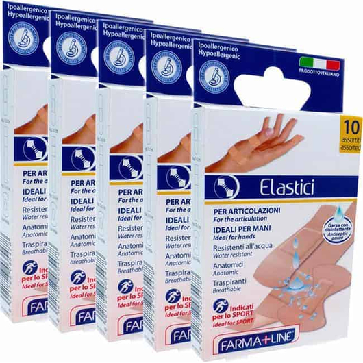 50 Cerotti assortiti per mani e dita elastici traspiranti resistenti all'acqua