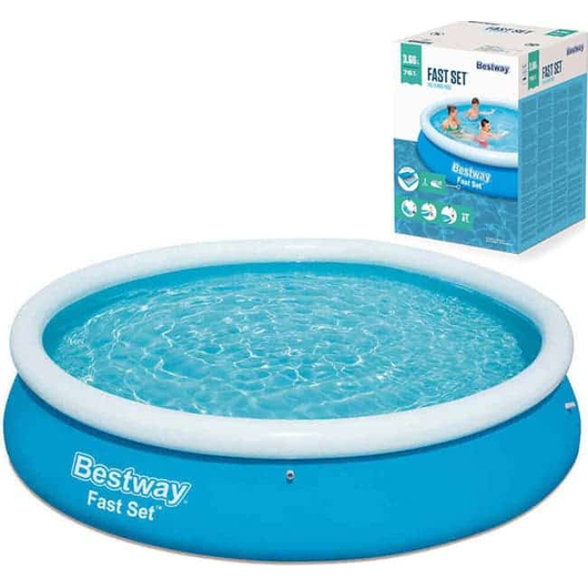 Bestway Piscina Gonfiabile Rotonda giardino fuori terra Fast Set 366x76cm 57273