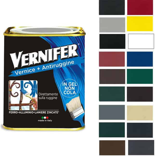 Vernice Gel 750ml con antiruggine pittura smalto VERNIFER AREXONS colori vari...