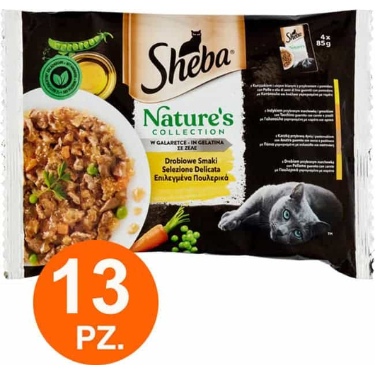 Sheba Multipack Nature's Collection Selezione Delicata in Gelatina Gatti 13x4 pz