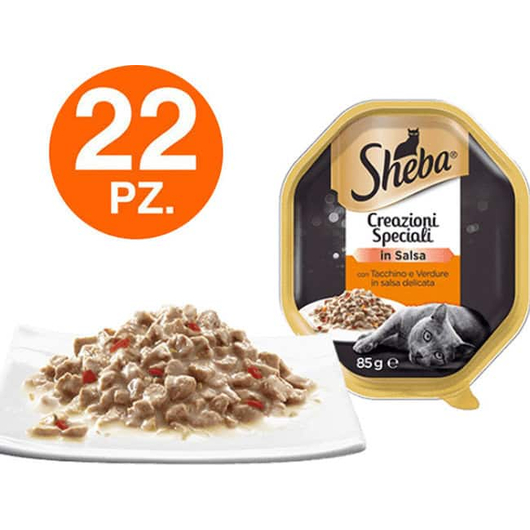 Sheba Creazioni Speciali in Salsa Tacchino e Verdure Cibo Umido per Gatti 85g