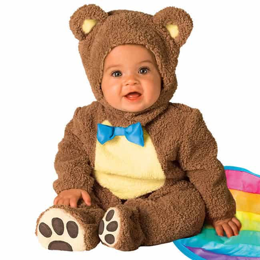 Costume Orsetto Bambino 1-2 anni - Tuta Intera con Copricapo, Perfetto per...