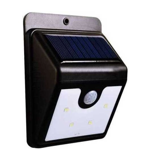 2x Lampada solare Esterno Interno Giardino Faretto Fotovoltaico Sensore LED