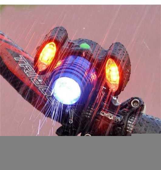 Torcia fanale faro luce rossa ANTERIORE anteriore bicicletta ricaricabile led
