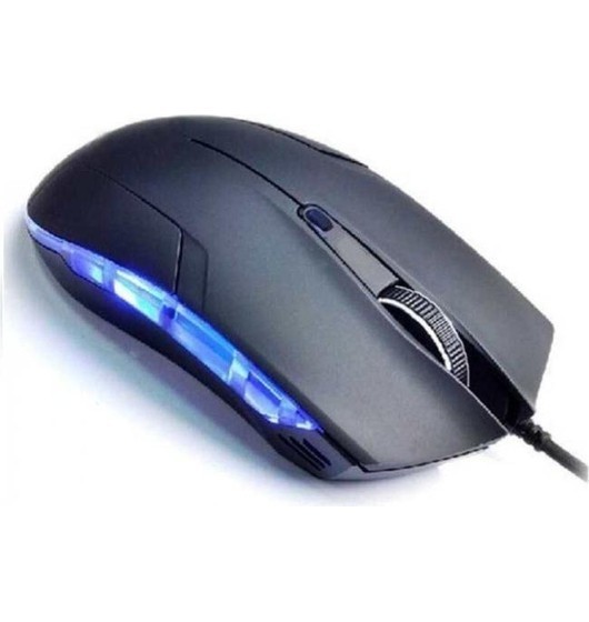 Mouse Cablato Cavo 1,5m LED Colorato 3 Tasti Rotella Gaming Tasto DP Nero PC