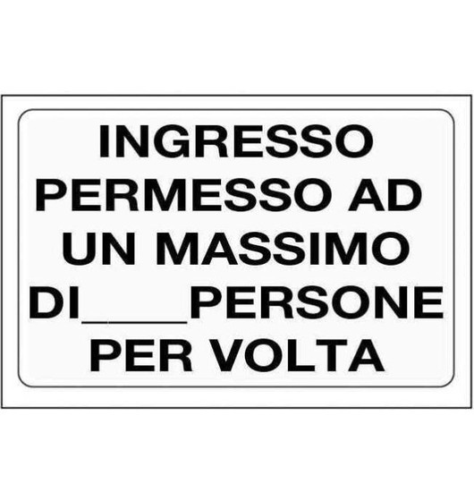 10x Cartello "Ingresso Permesso" in PVC 20x30cm Negozio Ufficio Magazzino Studio