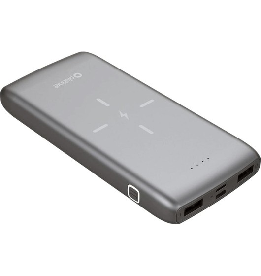 Power Bank 10000mAh QI Wireless batteria esterna portatile con 2 connettori USB