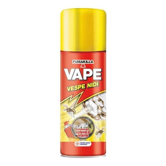 Vape Vespe Schiuma Per Interni ed Esterni Nidi Ragni Cimici Calabroni 400ml