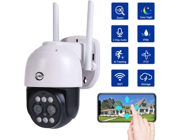 Telecamera IP CAM PTZ WIFI Camera Wireless Esterno Videocamera HD Zoom 10x